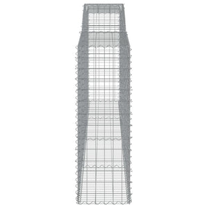 Gabioner bågformade 6 st 400x50x140/160 cm galvaniserat järn