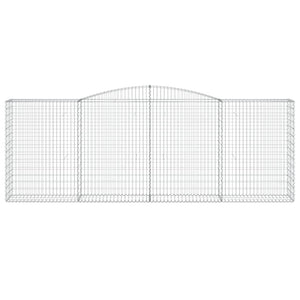 Gabioner bågformade 20 st 400x50x140/160 cm galvaniserat järn