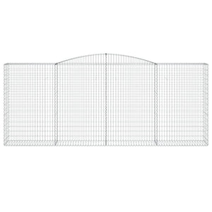 Gabion bågformad 6 st 400x50x160/180 cm galvaniserat järn