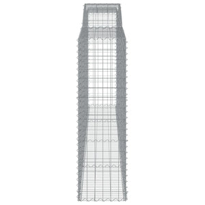 Gabion bågformad 10 st 400x50x160/180 cm galvaniserat järn