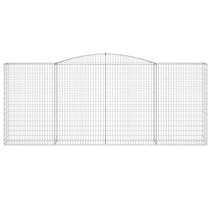 Gabion bågformad 15 st 400x50x160/180 cm galvaniserat järn