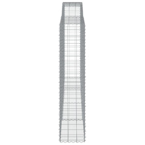 Gabioner bågformade 8 st 400x50x220/240 cm galvaniserat järn