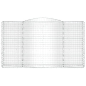 Gabioner bågformade 10 st 400x50x220/240 cm galvaniserat järn