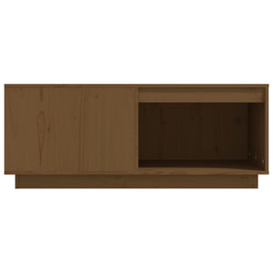 Soffbord honungsbrun 100x101x40,5 cm massiv furu