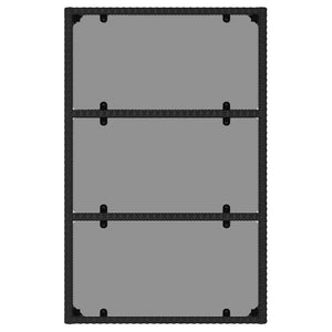 Loungegrupp med dynor 6 delar svart konstrotting