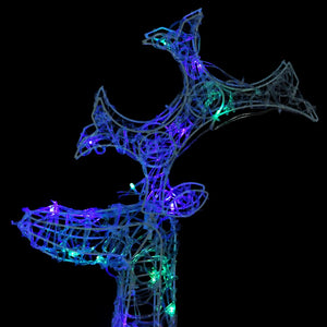 Juldekorationer ren 2 st 60x16x100 cm akryl