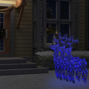 Juldekoration renar 3 st 60x16x100 cm akryl