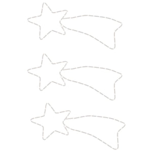 Julstjärna komet-figurer 3 st med 48 LED varmvit 65x28 cm