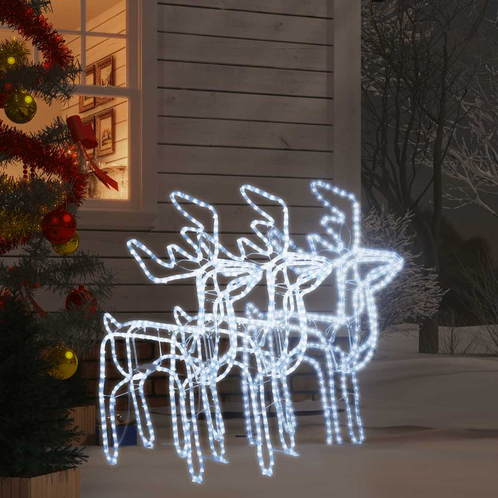 Renfigur 3 st ljusslinga med kallvit 76x42x87 cm