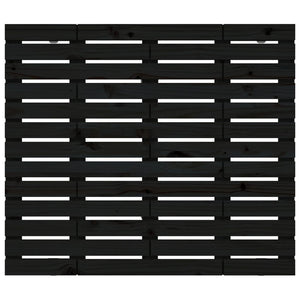 Väggmonterad huvudgavel svart 146x3x91,5 cm massiv furu