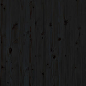 Väggmonterad huvudgavel svart 146x3x91,5 cm massiv furu