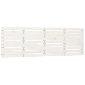 Väggmonterad huvudgavel vit 166x3x63 cm massiv furu