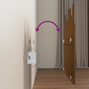 Väggmonterad huvudgavel honungsbrun 95,5x3x80 cm massiv furu