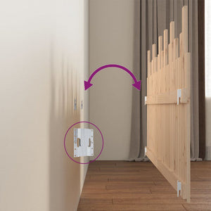 Väggmonterad huvudgavel 185x3x80 cm massiv furu