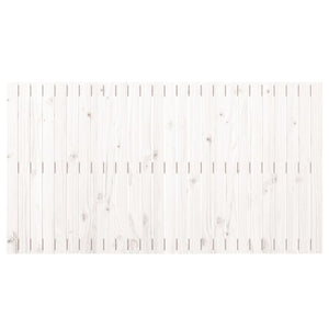Väggmonterad huvudgavel vit 166x3x90 cm massiv furu