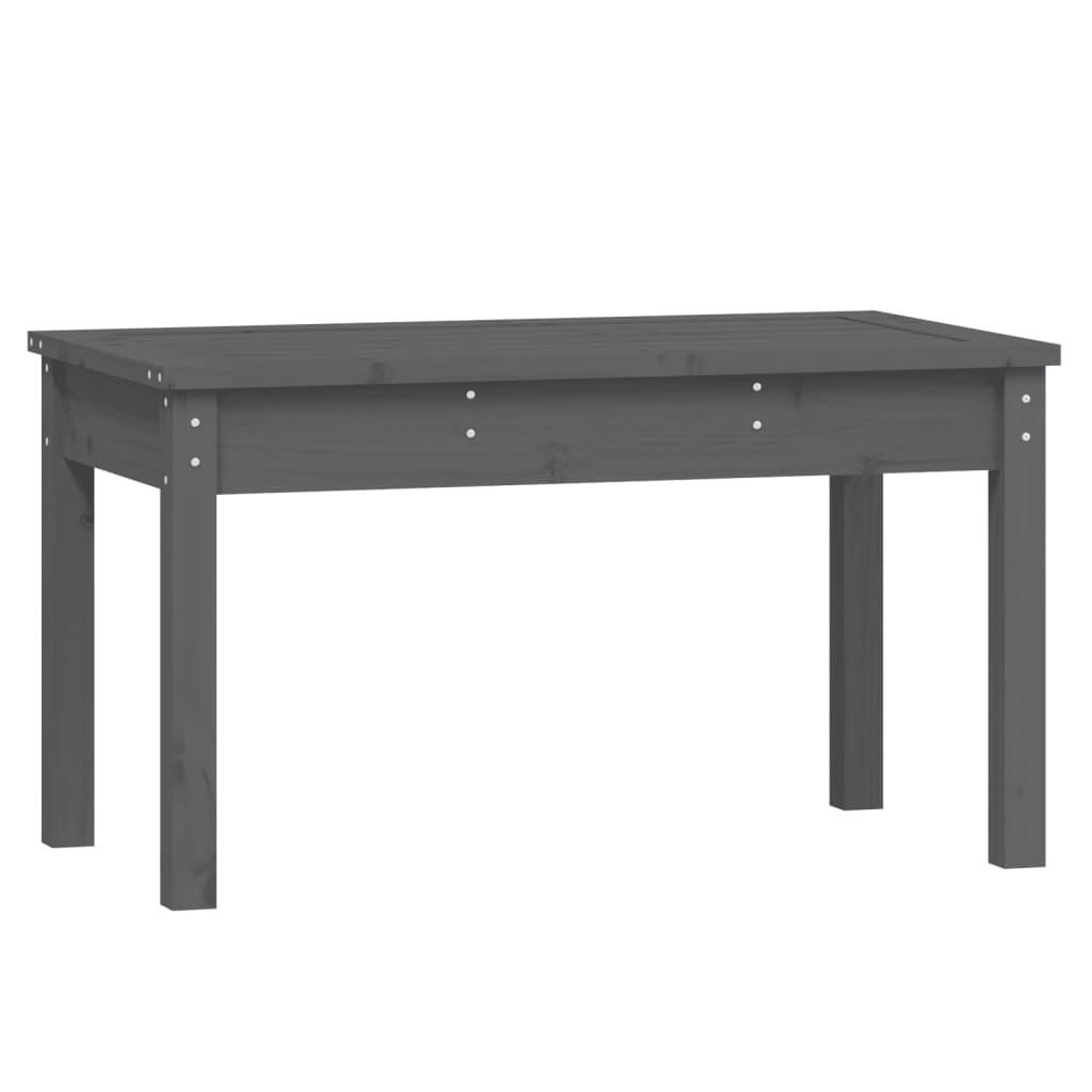 Trädgårdsbänk grå 80x44x45 cm massiv furu