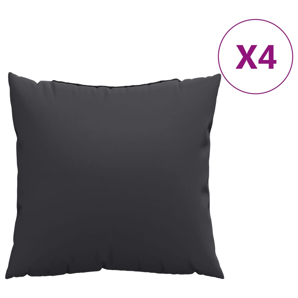 Soffkuddar 4 st svart 40x40 cm tyg