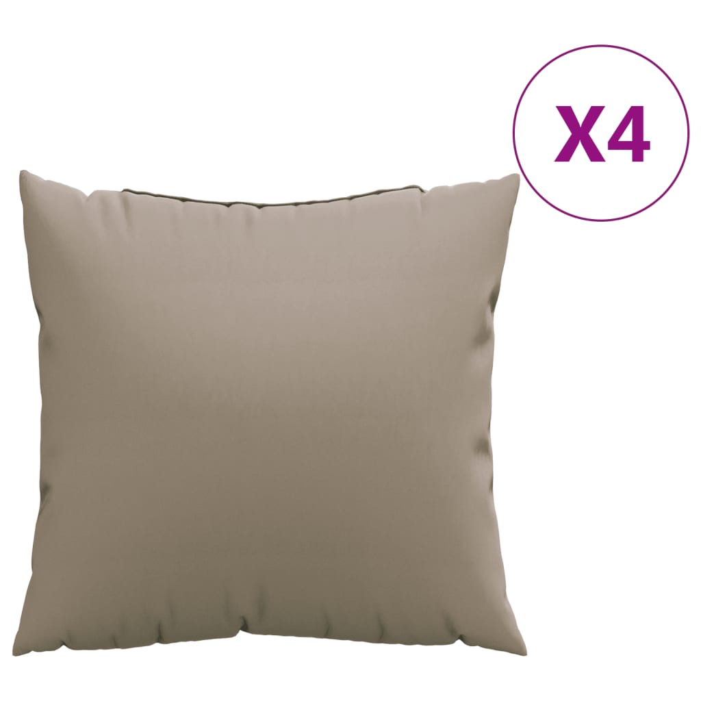 Soffkuddar 4 st taupe 40x40 cm tyg