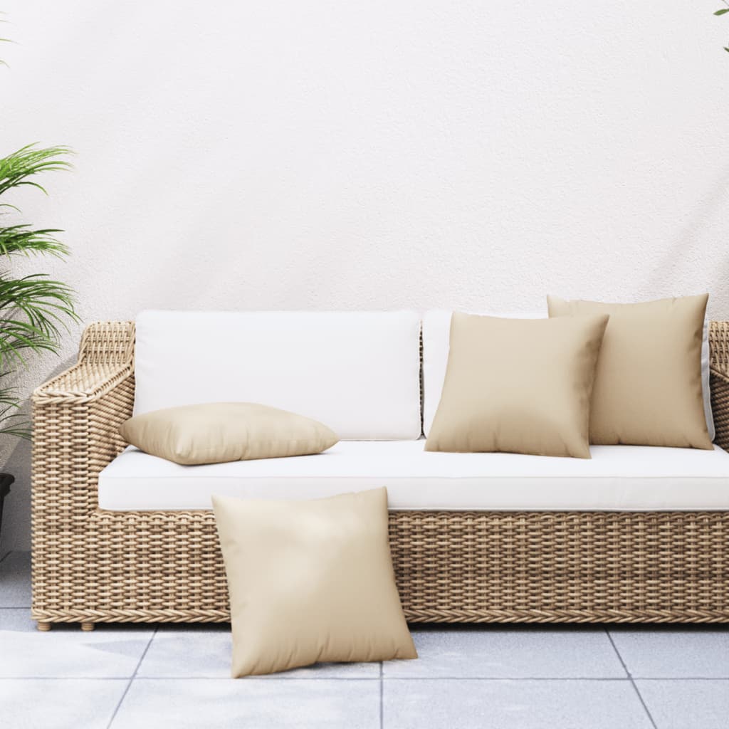 Soffkuddar 4 st beige 60x60 cm tyg