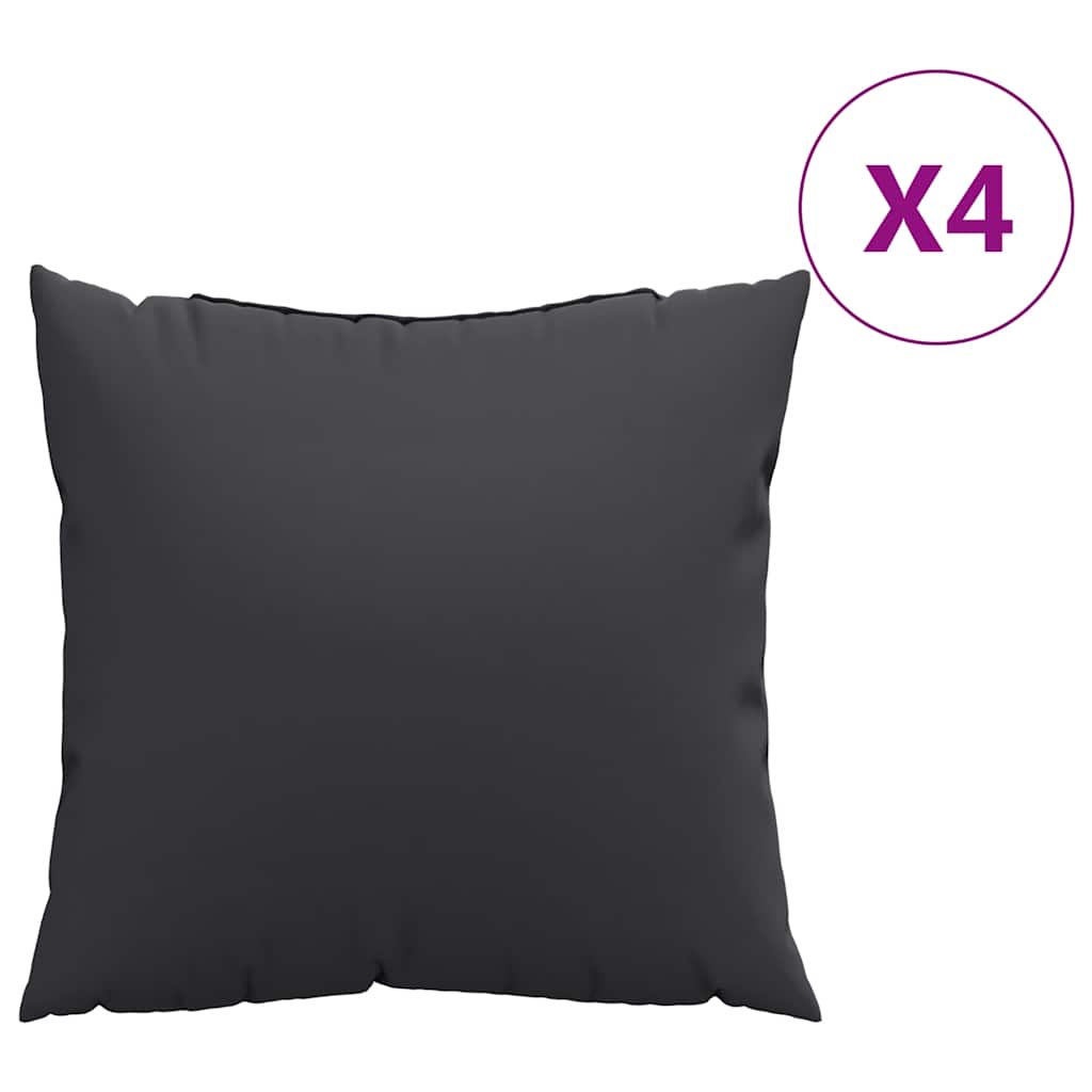 Soffkuddar 4 st svart 60x60 cm tyg