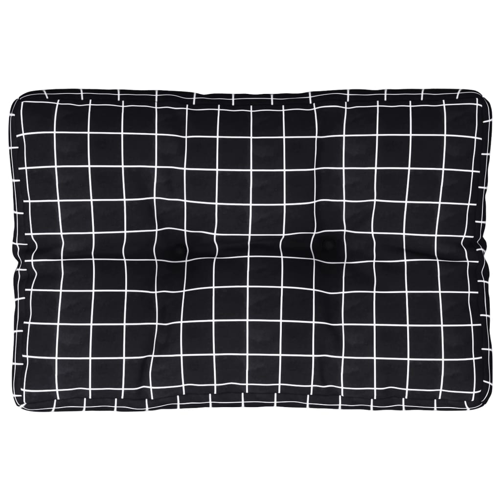 Palldyna svartrutig 60x40x12 cm tyg