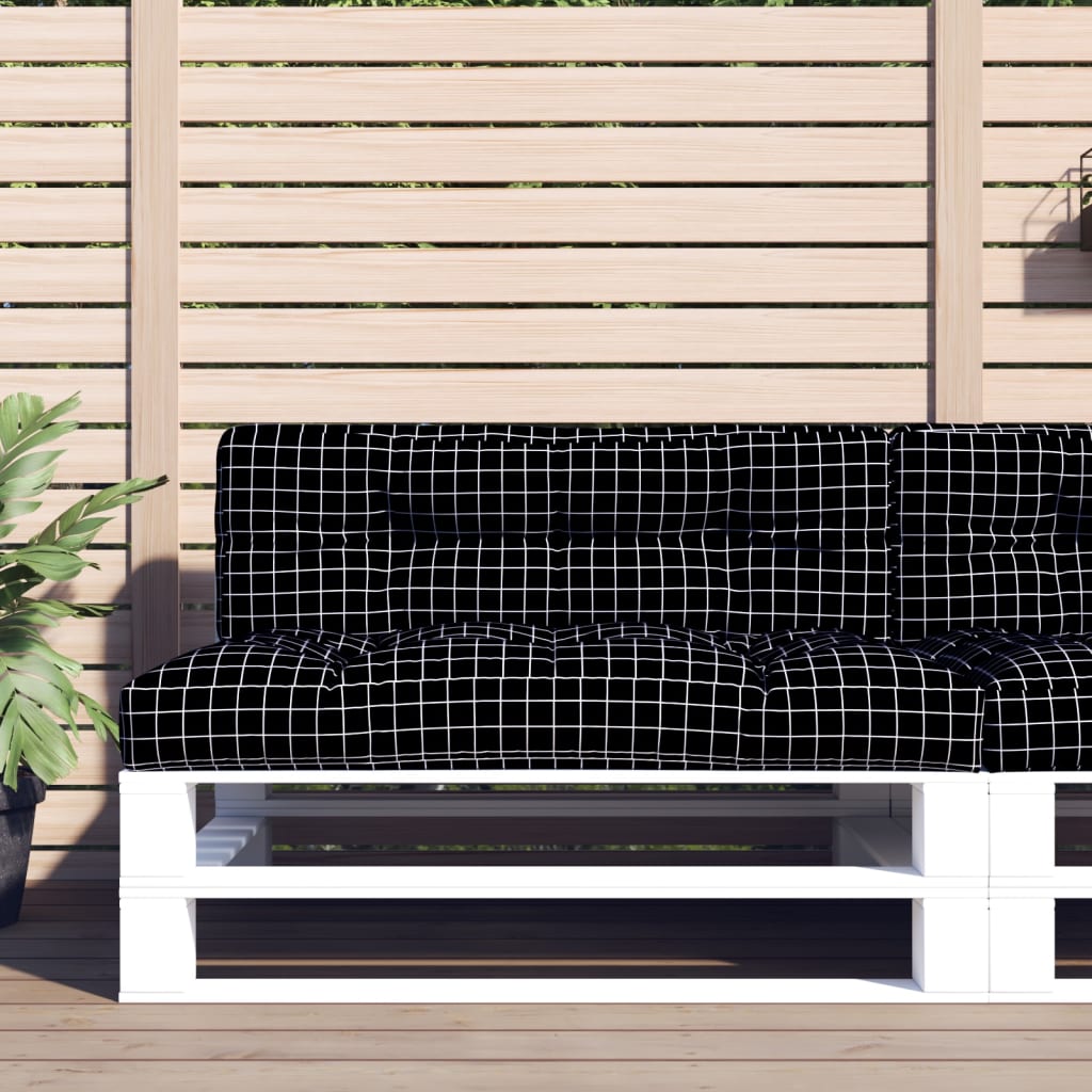 Palldyna svartrutig 120x40x12 cm tyg