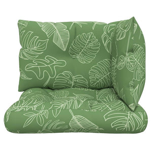 Dynor till pallsoffa 3 st bladmönster Oxford-tyg