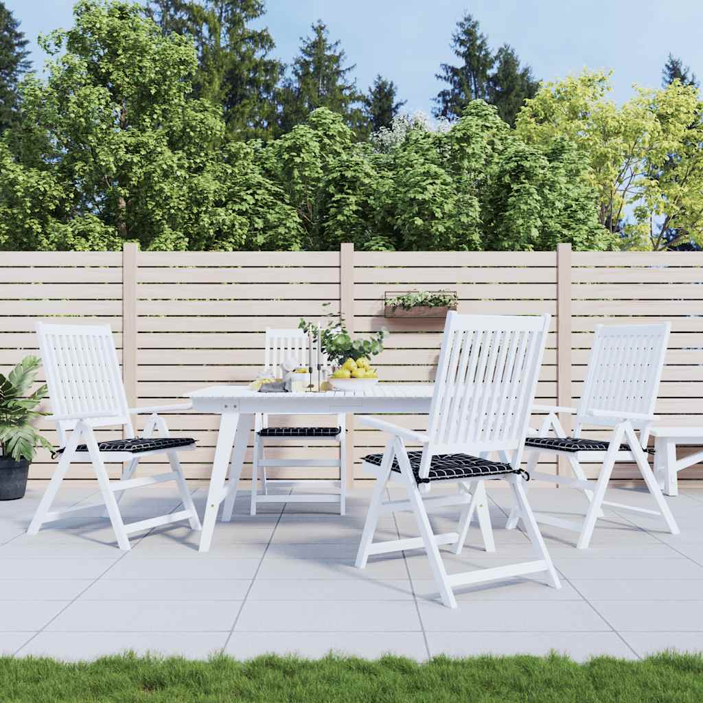 Stolsdynor 4 st svartrutig 40x40x4 cm tyg
