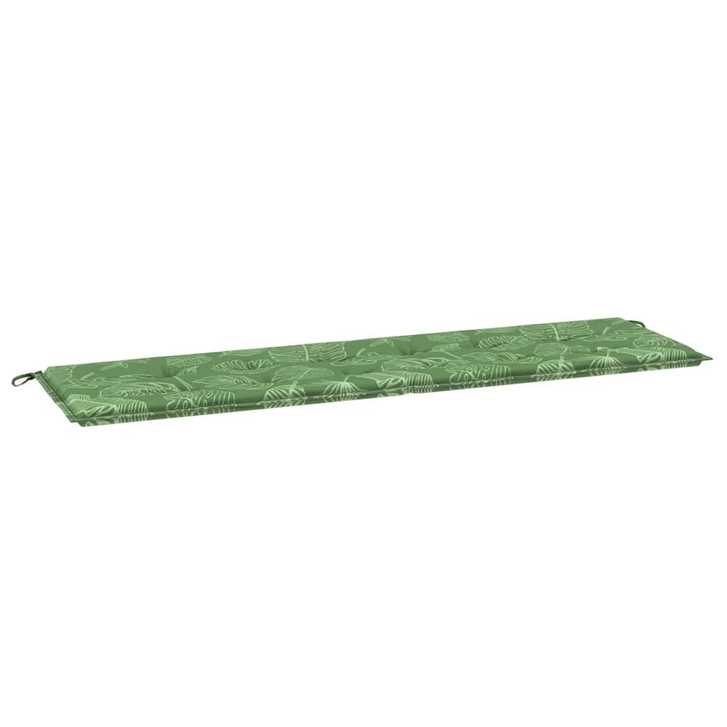 Bänk kudde Oxford Tyg Bladdesign 180 x 50 x 3 cm