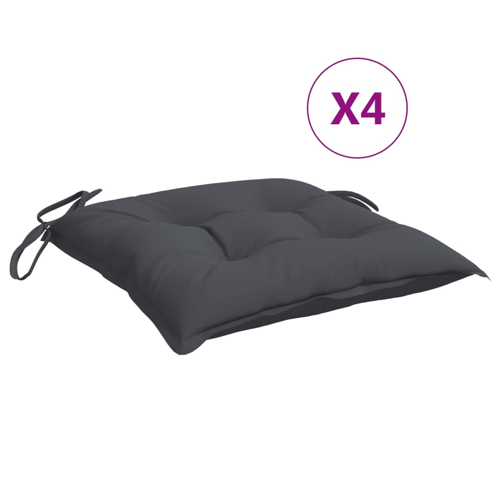 Stolsdynor 4 st antracit 40x40x7 cm oxfordtyg