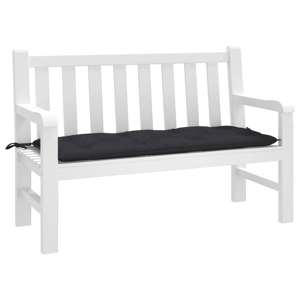 Bänkdyna för trädgården svart 120x50x7 cm oxfordtyg
