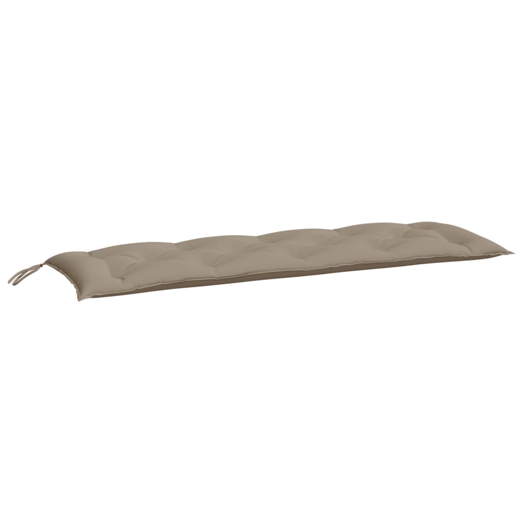 Bänkdyna för trädgården taupe 150x50x7 cm oxfordtyg
