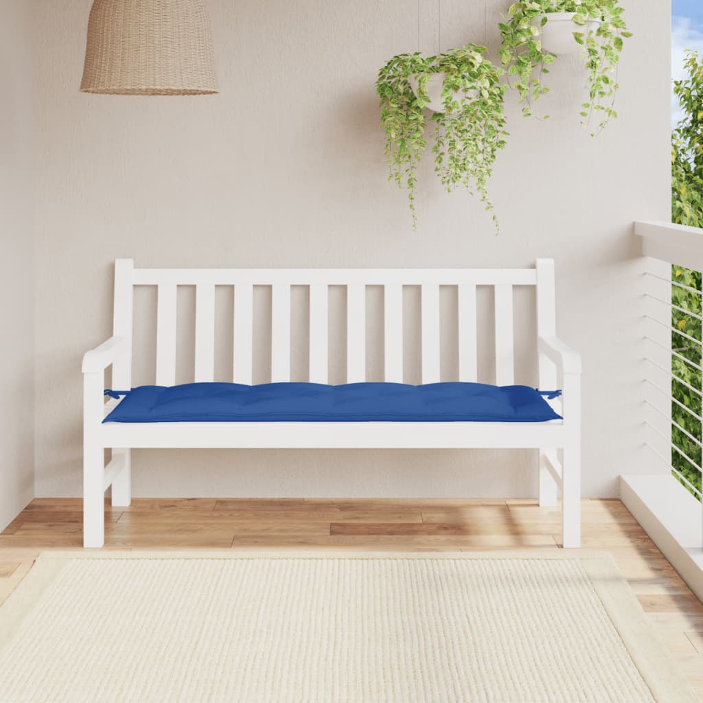 Bänkdyna för trädgården kungsblå 150x50x7 cm oxfordtyg