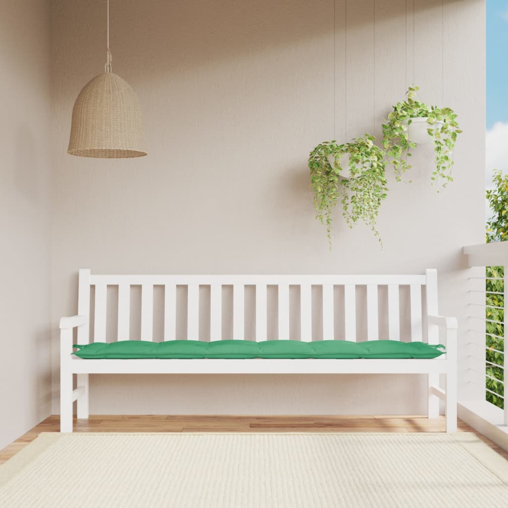 Bänkdyna för trädgården grön 200x50x7 cm oxfordtyg