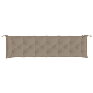 Bänkdyna för trädgården taupe 200x50x7 cm oxfordtyg