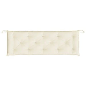 Bänkdynor för trädgården 2st gräddvit 150x50x7cm oxfordtyg