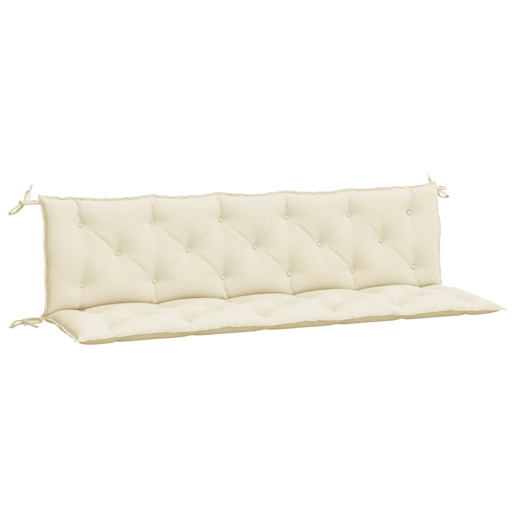 Bänkdynor för trädgården 2st gräddvit 180x50x7cm oxfordtyg
