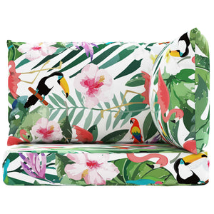 Dynor till pallsoffa 3 st flerfärgat Oxford-tyg