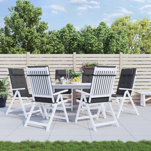 Stolsdynor för stolar med hög rygg 6 st antracit oxfordtyg