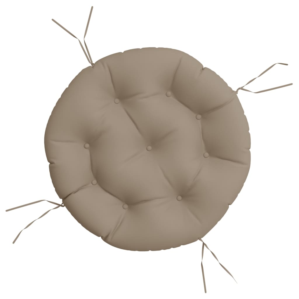 Rund dyna taupe Ø 60 x11 cm oxfordtyg
