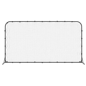 Fotbollsnät med rebounder svart 366x90x183 cm HDPE