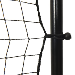 Fotbollsnät med rebounder svart 366x90x183 cm HDPE