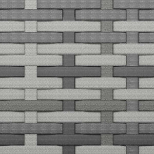 Loungesoffa 3-sits med dynor grå konstrotting