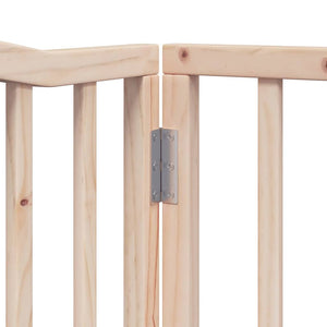 Hundgrind med dörr vikbar 4 paneler 320 cm poppel