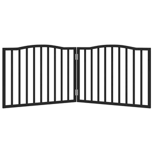 Hundgrind hopfällbar 2 paneler svart 160 cm poppel