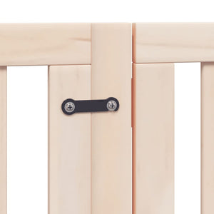 Hundgrind med dörr vikbar 6 paneler 300 cm poppelträ