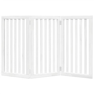 Hundgrind hopfällbar 3 paneler vit 150 cm poppel