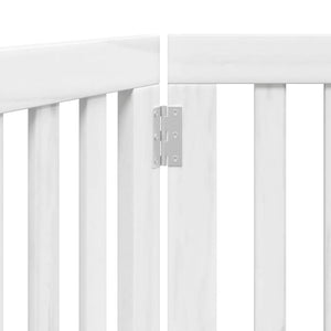 Hundgrind hopfällbar 3 paneler vit 150 cm poppel