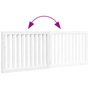 Hundgrind hopfällbar 2 paneler vit 160 cm poppel