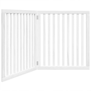 Hundgrind hopfällbar 2 paneler vit 160 cm poppel